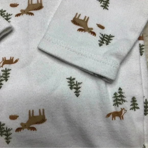 Child Of Mine Onesie  Diaper Shirt Long Sleeved White / Foxes Size 0-3 Months - Picture 14 of 16